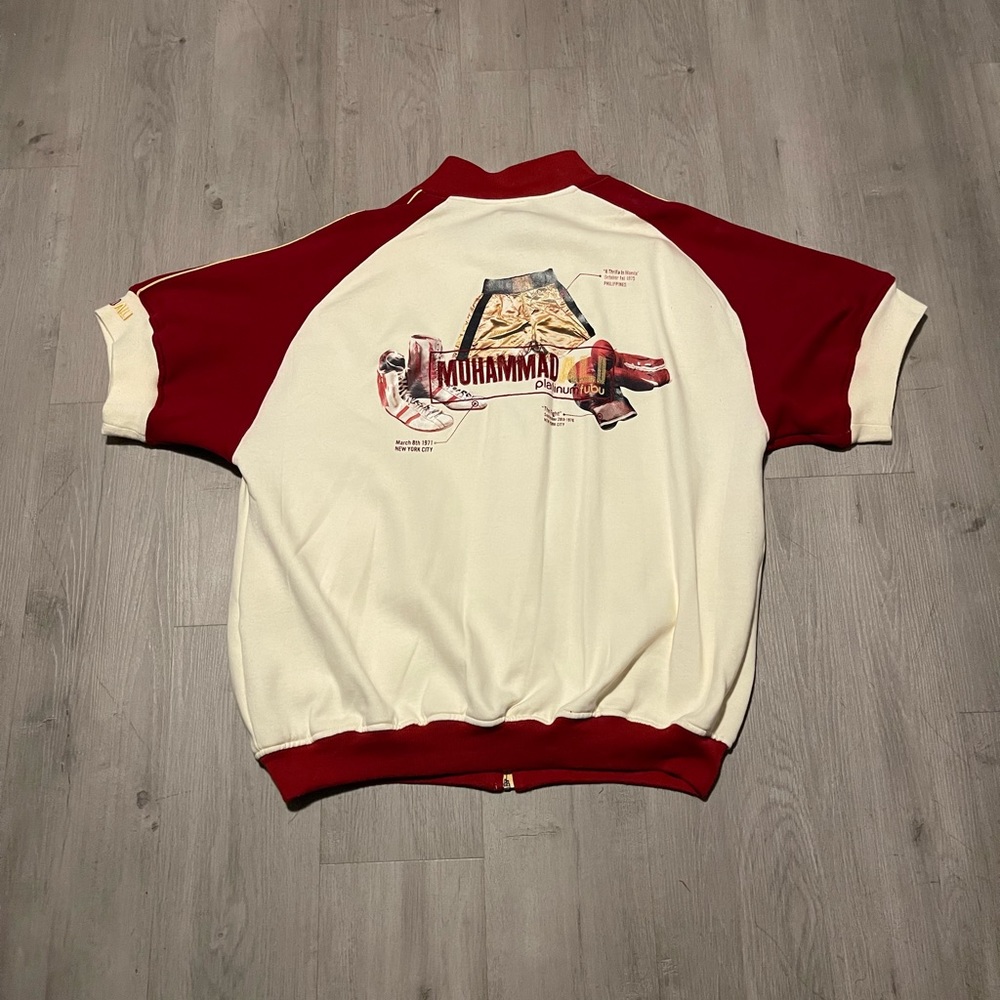 Vintage FUBU Platinum Muhammad Ali Short Sleeve Sweatshirt Jacket Men’s Size XXL